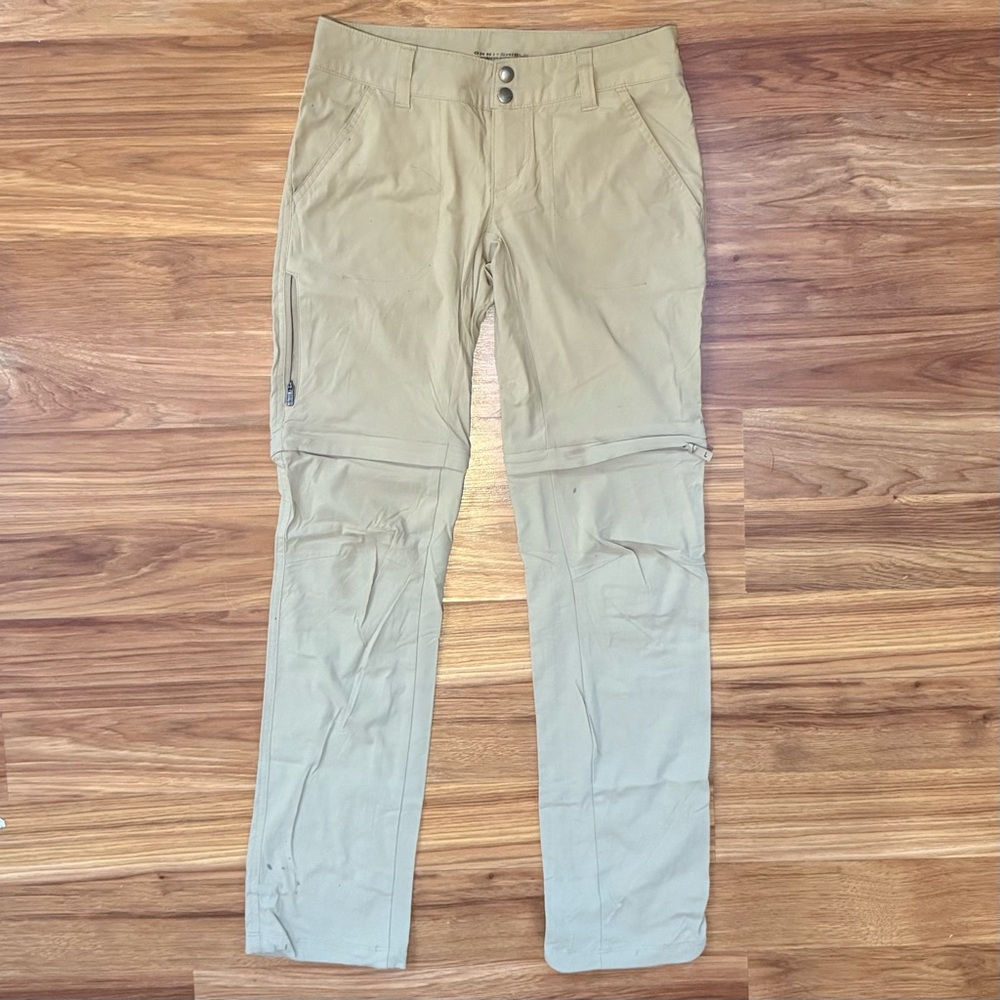 Columbia Khaki Zip-Off Convertible Hiking & Utility Pants